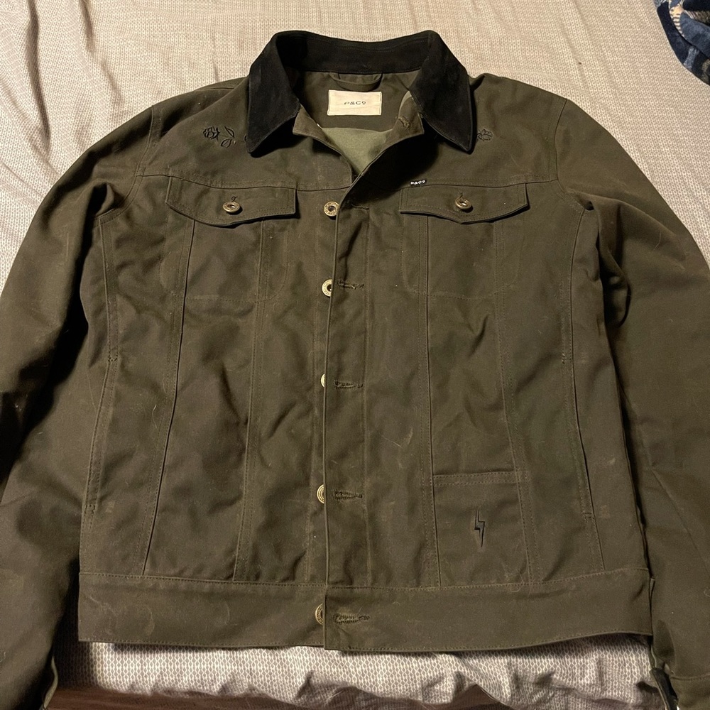 P&Co Wayfare Waxed Olive Canvas Jacket RARE